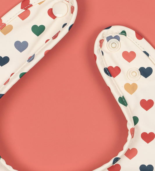 Konges Sløjd Slabbetjes - PU - 2-pack - Coeur Colore/Faded Rose - Konges Sløjd - OneSize - Slabbetjes