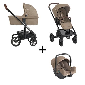 Kinderwagen Joie Chrome2 Trio 3-in-1 Cashew incl. i-Snug2 Autostoel, Adapterset & Regenhoes
