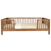 Peuterbed Novi Louise 80x160 Walnut (Ronde Hoek)
