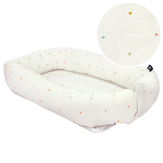 Babynest Tots Tale Baby Soft Muslin Confetti White