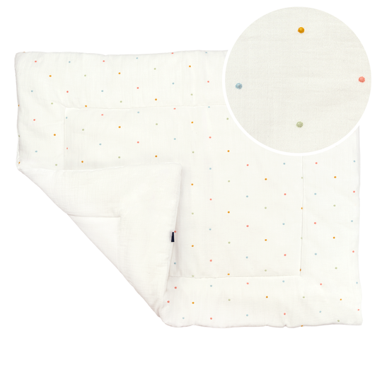 Boxkleed Tots Tale Baby Soft Muslin Confetti White