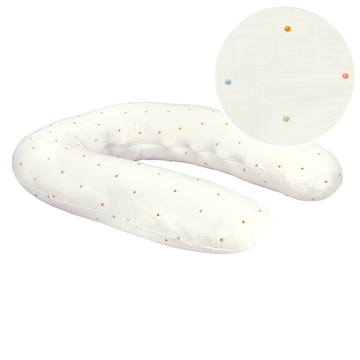 Voedingskussen Tots Tale Baby Soft Muslin Confetti White