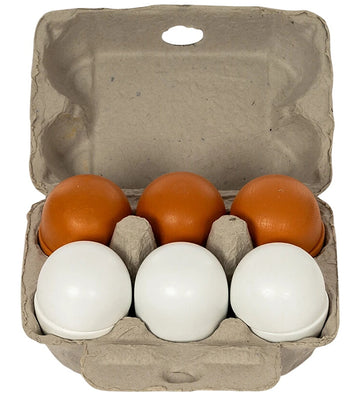 MaMaMeMo Speelgoedeten - Hout - Grote Eieren in tray - MaMaMeMo - OneSize - Speelgoedeten
