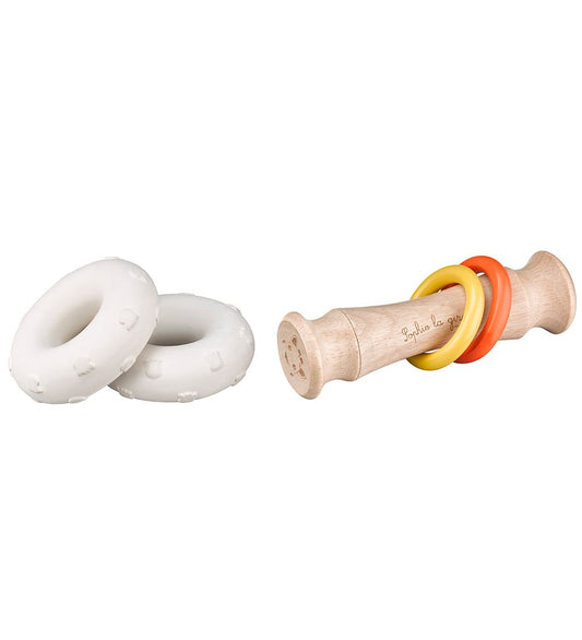 Sophie la Girafe Rammelaar - So Pure - Totem - Wit/Hout - Sophie la Girafe - OneSize - Ramelaren