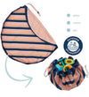 Play&Go Speelmat - Outdoor - Ø140 - Mokka Strepen - Play&Go - OneSize - Speelmaten
