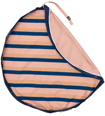 Play&Go Speelmat - Outdoor - Ø140 - Mokka Strepen - Play&Go - OneSize - Speelmaten