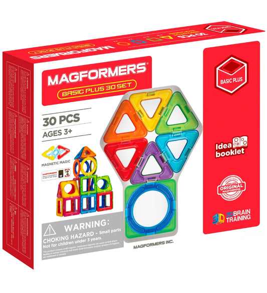 Magformers Basic Plus Set - 30 Onderdelen - Magformers - OneSize - Magnetisch speelgoed