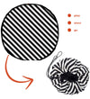 Play&Go Speelmat - Ø: 140 Cm - Strepen Black - Play&Go - OneSize - Speelmaten