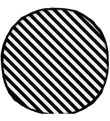 Play&Go Speelmat - Ø: 140 Cm - Strepen Black - Play&Go - OneSize - Speelmaten