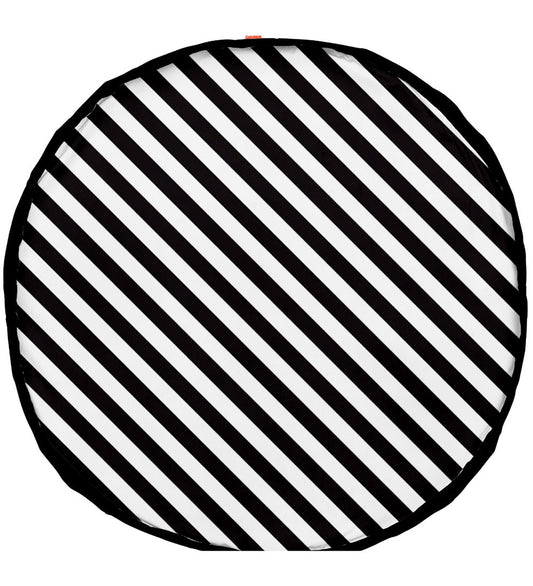Play&Go Speelmat - Ø: 140 Cm - Strepen Black - Play&Go - OneSize - Speelmaten