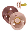 BIBS Colour Fopspenen - Maat 1 - 2-pack - Rond - Blush/Marmot - BIBS - OneSize - Fopspenen