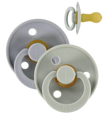 BIBS Colour Fopspenen - Maat 2 - 2-pack - Rond - Sage/Cloud - BIBS - 6-18 mnd - Fopspenen
