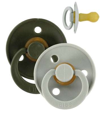 BIBS Colour Fopspenen - Maat 3 - 2-pack - Rond - Sage/Hunter Gre - BIBS - 18+ mnd - Fopspenen
