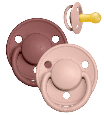 BIBS De Lux Fopspenen - Maat 2 - Rond - Marmot/Blush - BIBS - 6-18 mnd - Fopspenen