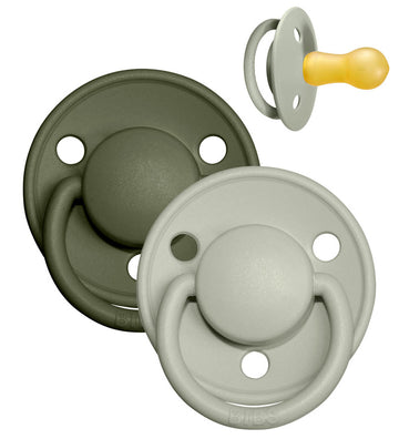 BIBS De Lux Fopspenen - Maat 1 - Rond - Sage/Hunter Green - BIBS - 0-6 mnd - Fopspenen