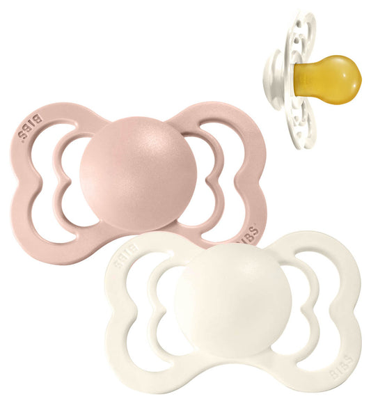 BIBS Supreme+ Fopspenen - Maat 1 - 2-pack - Symmetrisch - Blush/ - BIBS - 0-6 mnd - Fopspenen