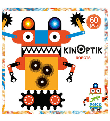 Djeco Magnetisch Bordspel - Kinoptik - 60 Onderdelen - Robots - Djeco - OneSize - Magnetisch speelgoed