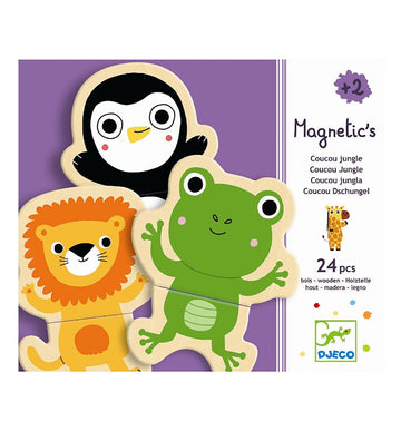 Djeco Magneten - 24 st. - Hout - Coucou - Djeco - OneSize - Magnetisch speelgoed