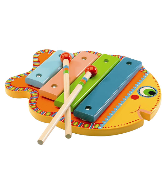 Djeco Xylofoon - Hout - Vis - Djeco - OneSize - Muziekinstrumenten