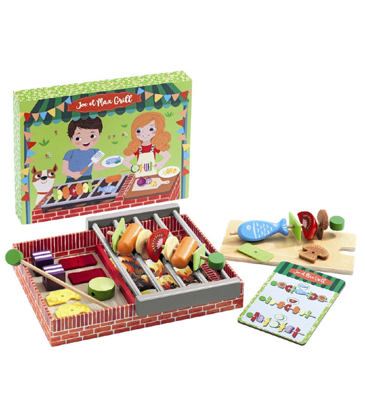 Djeco Grill - 20x19 cm - Hout - Joe & Max - Djeco - OneSize - Speelgoedeten