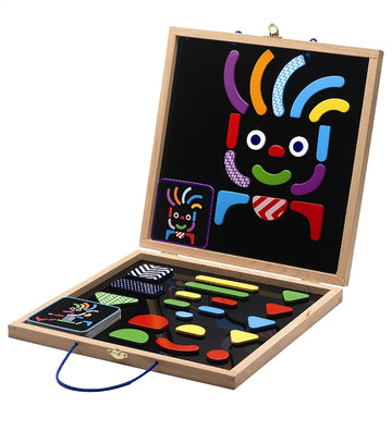 Djeco Magneten m. Koffer - Geo Bonhomme - Djeco - OneSize - Magnetisch speelgoed