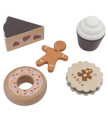 Sebra Speelgoedeten - Hout - Taarten & Koekjes - Sebra - OneSize - Speelgoedeten