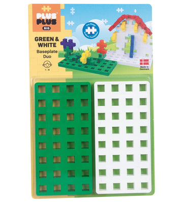 Plus-Plus BIG - Basisplaat Duo - Groen/Wit - Plus-Plus - OneSize - Blokken