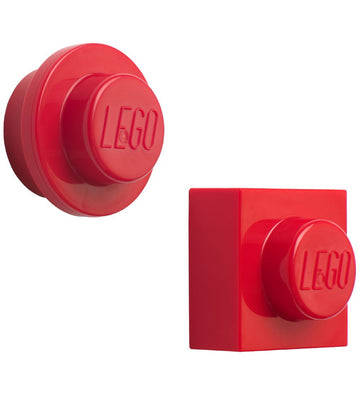 LEGO® Storage Magneten - 2 stk - Rood - LEGO® Storage - OneSize - Magnetisch speelgoed