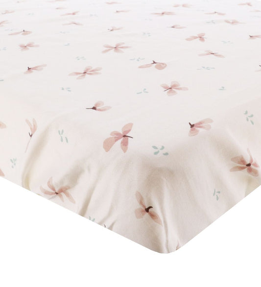 Cam Cam Hoeslaken - 70x140x15 - Windflower Creme - Cam Cam - OneSize - Hoeslaken