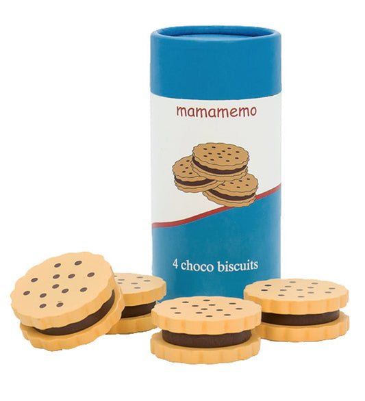 MaMaMeMo Speelgoedeten - Hout - Chocoladekoekjes in Pak - MaMaMeMo - OneSize - Speelgoedeten