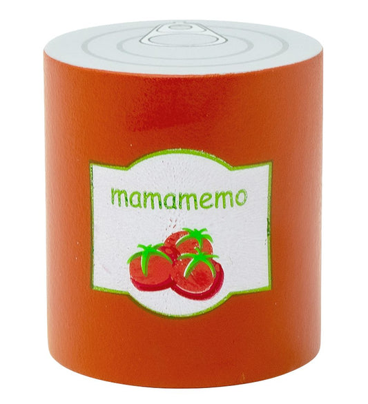 MaMaMeMo Speelgoedeten - Hout - Tomaten in blik - MaMaMeMo - OneSize - Speelgoedeten