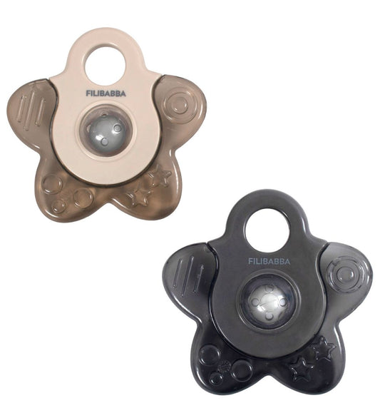 Filibabba Bijtring - 2-pack - Koelster - Grey Mix - Filibabba - OneSize - Bijtringen