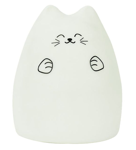 Rabbit & Friends Lamp - 15x11 cm - Kat - Wit - Rabbit & Friends - OneSize - Nachtlampen