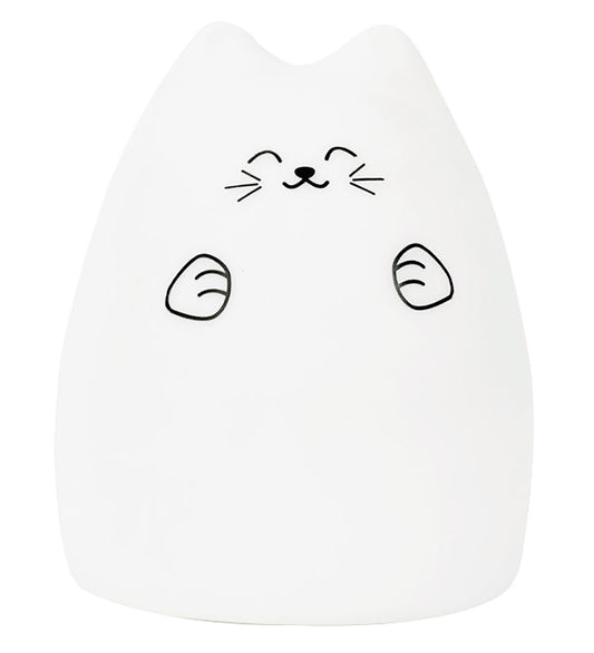 Rabbit & Friends Lamp - 15x11 cm - Kat - Wit - Rabbit & Friends - OneSize - Nachtlampen
