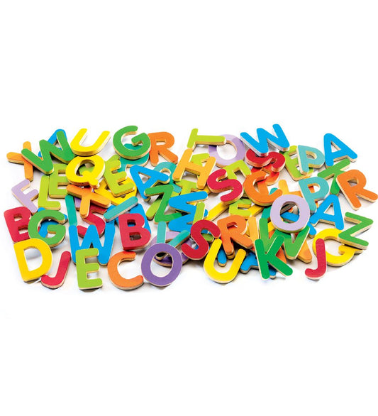 Djeco Magneten - 83 st. - Hout - Letters - Djeco - OneSize - Magnetisch speelgoed