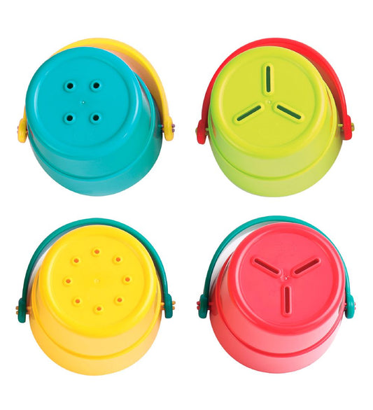 Ludi Badspeelgoed - 4 Emmers - Multicolour m. Dieren - Ludi - OneSize - Badspeelgoed