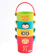 Ludi Badspeelgoed - 4 Emmers - Multicolour m. Dieren - Ludi - OneSize - Badspeelgoed