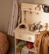 ferm Living Speelkeukengerei - 9 Onderdelen - Metaal/Hout - Ferm Living - OneSize - Speelkeukens
