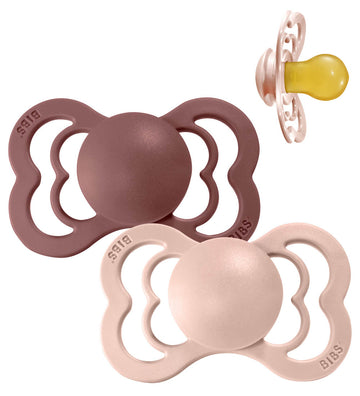 BIBS Supreme+ Fopspenen - Maat 1 - 2-pack - Symmetrisch - Marmot - BIBS - 0-6 mnd - Fopspenen