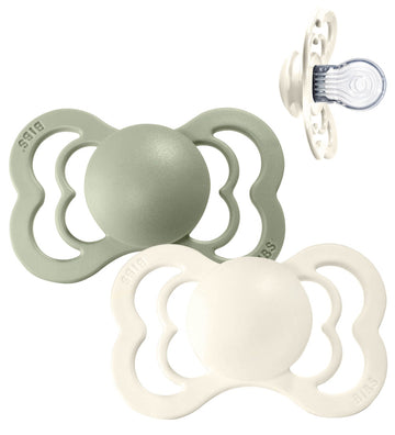 BIBS Supreme+ Fopspenen - Maat 1 - 2-pack - Symmetrisch - Ivory/ - BIBS - 0-6 mnd - Fopspenen