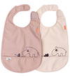 Done by Deer Slabbetjes - 2-pack - Deer Friends - Powder - Done by Deer - OneSize - Slabbetjes