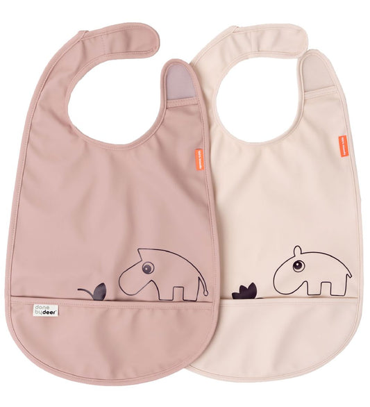 Done by Deer Slabbetjes - 2-pack - Deer Friends - Powder - Done by Deer - OneSize - Slabbetjes