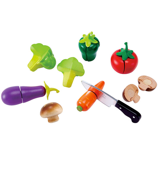 Hape Speelgoedeten - 8 Onderdelen - Groenten uit de tuin - Hape - OneSize - Speelgoedeten