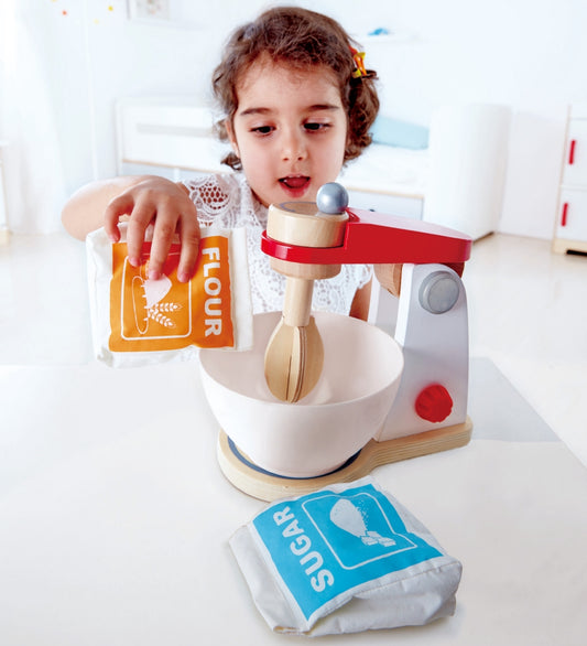 Hape Speelset - 4 Onderdelen - Mix & terug Mixer - Hape - OneSize - Speelgoedeten