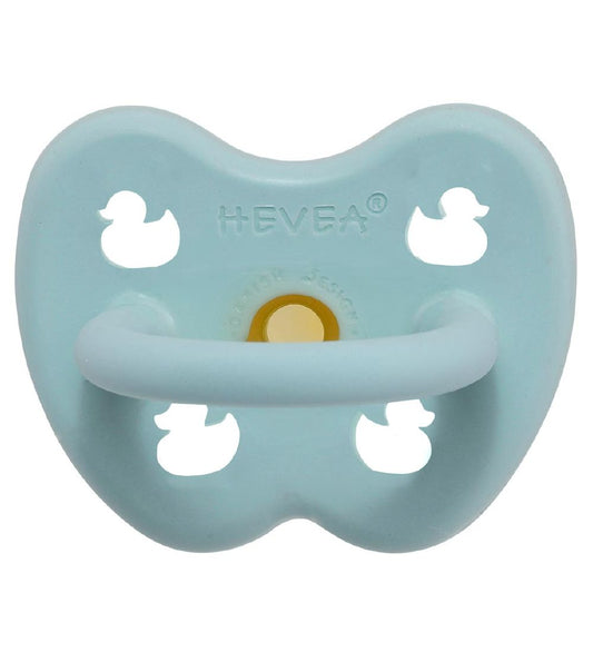 Hevea Fopspeen - 0-3 mnd. - Natuurlijk Rubber - Baby Blue m. Een - Hevea - 0-3 mnd - Fopspenen