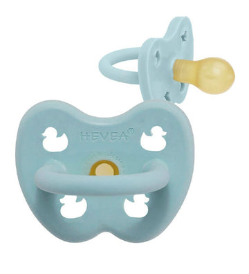 Hevea Fopspeen - 0-3 mnd. - Natuurlijk Rubber - Baby Blue m. Een - Hevea - 0-3 mnd - Fopspenen