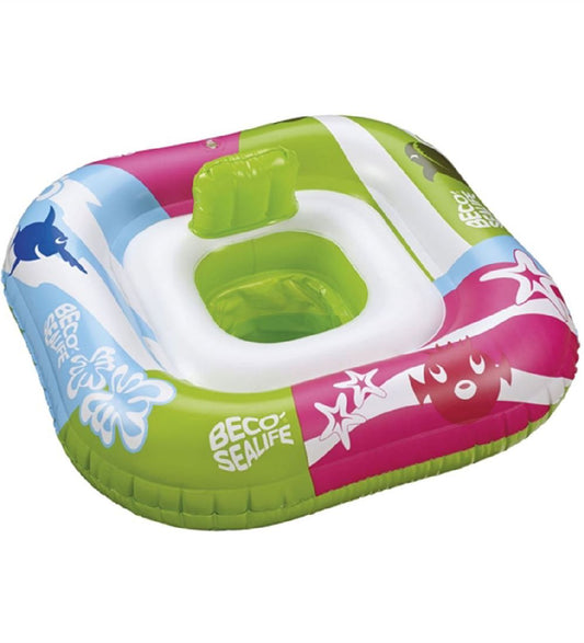 BECO Zwemband m. Zit - 0-11 kg - Groen/Roze/Blauw - BECO - 0-1 jaar (50-80) - Zwembanden