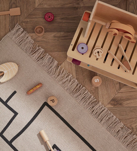 Kids Concept Speelmat - Geometrisk - Grijs - Kids Concept - OneSize - Speelmaten