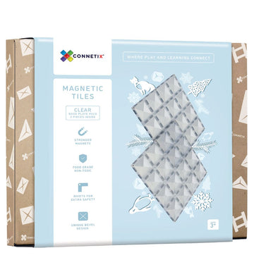Connetix Magnetische platen - 2 Onderdelen - Clear - Connetix - OneSize - Magnetisch speelgoed