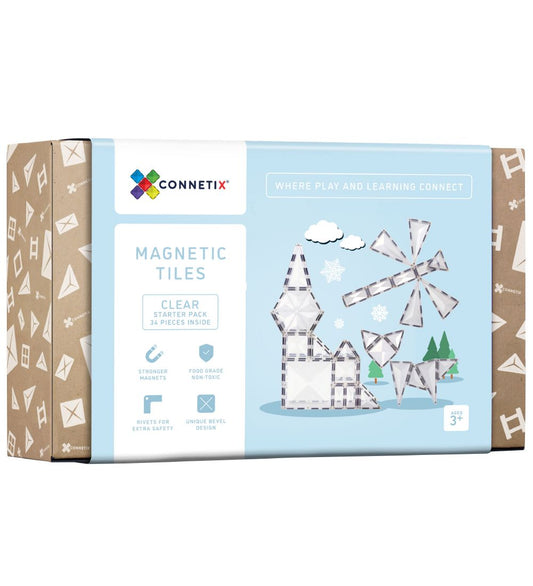 Connetix Magnetenset - 34 Onderdelen - Clear - Connetix - OneSize - Magnetisch speelgoed